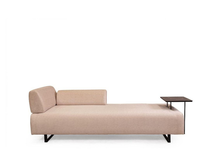 Canapea extensibila 3 locuri Artie, Infinity with Side Table, bej, 220x90x80 cm