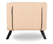 Fotoliu extensibil Futon, Sando Single, crem, 175x60x50 cm