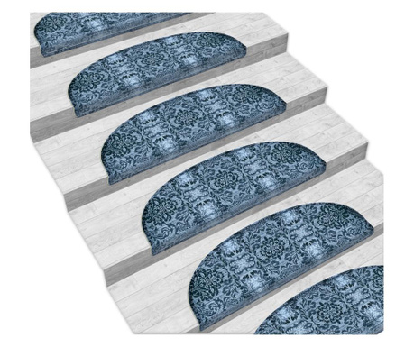 Комплект от 16 килими за стълби Sea Turquoise 20x65 cm