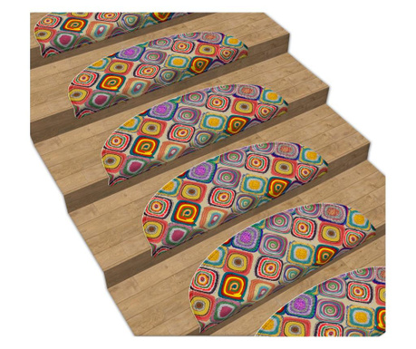 Zestaw 16 dywaników na schody Colorful Clothes 20x65 cm