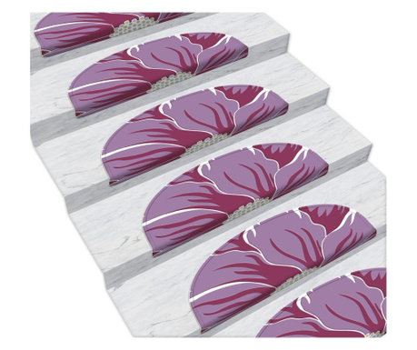 Set od 16 prostirki za stepenice Lilac Bud 20x65 cm