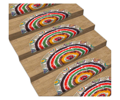 Set od 16 prostirki za stepenice Rainbow Dream 20x65 cm