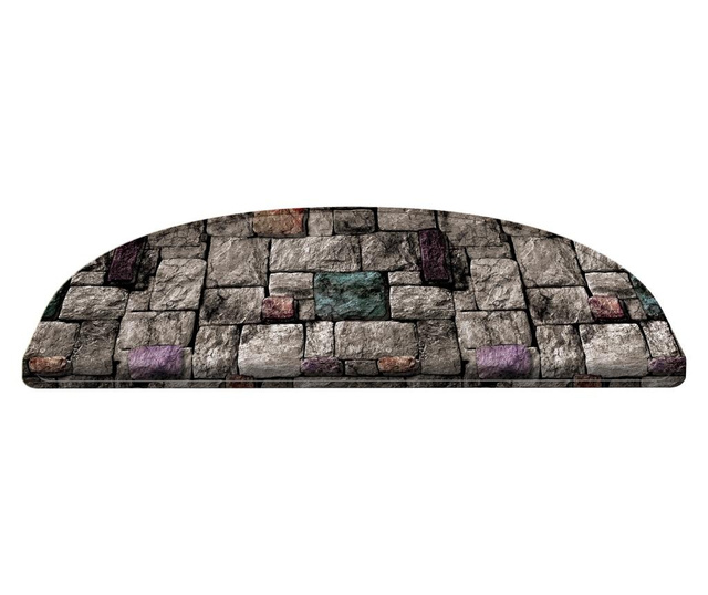 Set 16 covorase pentru trepte Vitaus, Amethyst Pavement, 20x65 cm, multicolor