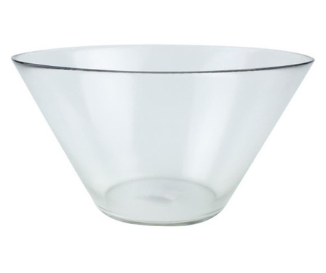 Стъклена купа за сервиране на супи или салати, AZHOME, 16x27 см