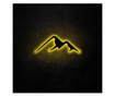 Aplica de perete Neon Graph, Mountain, baza din placa MDF, galben, 70x25 cm