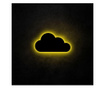 Aplica de perete Neon Graph, Cloud, baza din placa MDF, galben, 50x25 cm