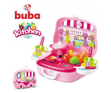 Bucatarie copii mici buba kitchen cook, 008-915, roz