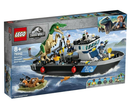 Lego Jurassic World Evadarea Cu Barca A Dinozaurului Baryonyx