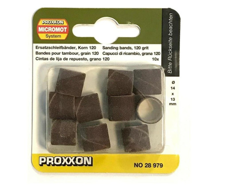 Set cilindri de slefuire Proxxon PRXN28979, Ø14 mm, granulatie K120, 10 bucati