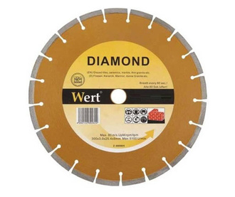 Disc diamantat, taiere marmura, granit, faianta Wert W2711-350, Ø350x22.2 mm