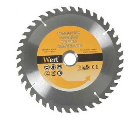 Disc pentru fierastrau circular tip TCT, taiere lemn Wert W2540-125, Ø125 mm