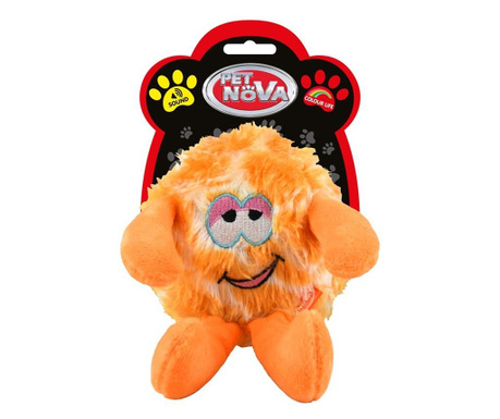 Pet Nova, плюшена играчка за куче - оранжево чудовише със звук