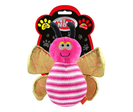 Pet Nova, плюшена играчка за куче - розова пчела със звук