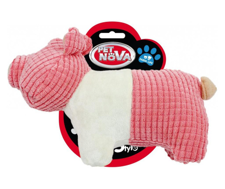 Pet Nova, плюшена играчка за куче - розово прасенце, 22см