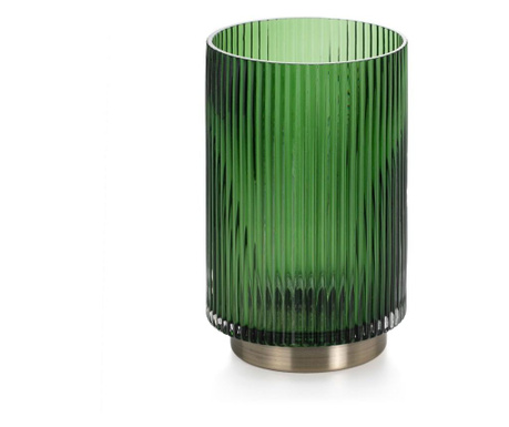 Vaza Ameliahome, Gallo, sticla, 12x12x19 cm, verde