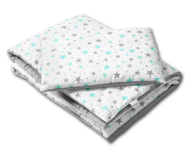 Kidizi Galaxy Mint Pamut Baba párna- és paplan, 100x75 cm más méretek