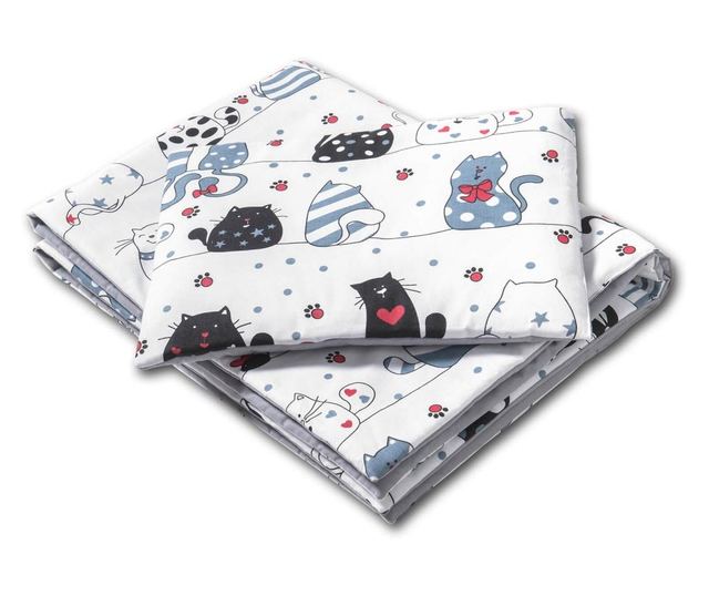 Kidizi Happy Kitten Pamut Baba párna- és paplan, 100x75 cm más méretek