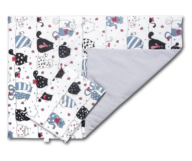 Kidizi Happy Kitten Pamut Baba párna- és paplan, 100x75 cm más méretek