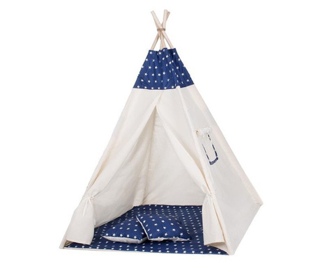 Teepee Dark Blue Stars Indián gyermek sátor XXL 180 cm
