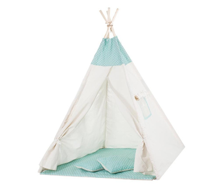Teepee Mint Stars Indián gyermek sátor 180 cm