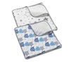 Kidizi Blue Elephant Grey 2 db Vízhatlan baba pléd 78x60 cm más méretek