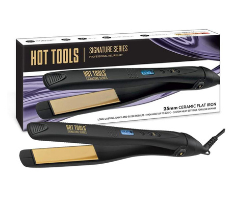 Преса за коса Hot Tools Digital Ceramic, Керамични плочи, 25 mm, Signature Series, HTST2575E