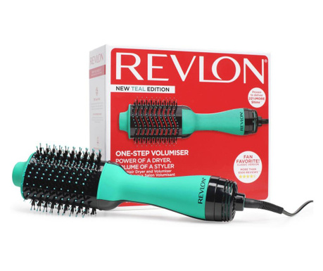 Електрическа четка REVLON One-Step Hair Dryer and Volumizer, RVDR5222TE TEAL, средна и дълга коса, Тюркоаз