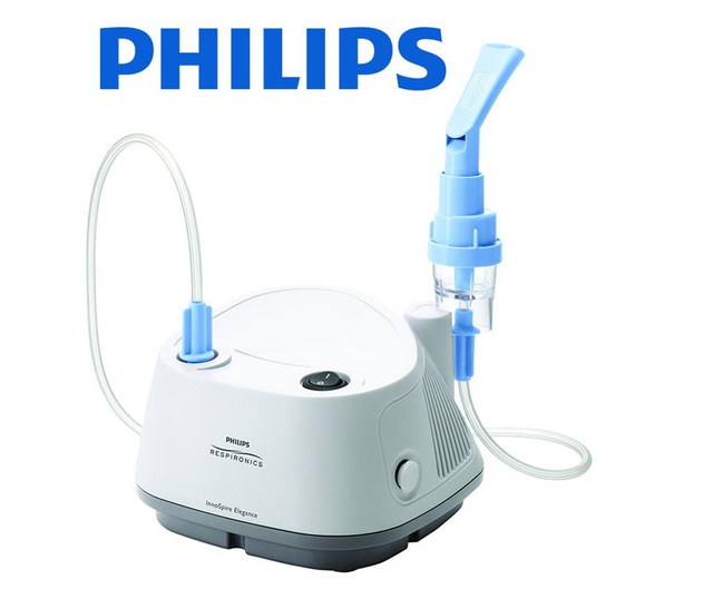 Aparat aerosoli cu compresor Philips Respironics InnoSpire Elegance, MMAD 2.90 μm, Operare Continua, Sistem Active Venturi