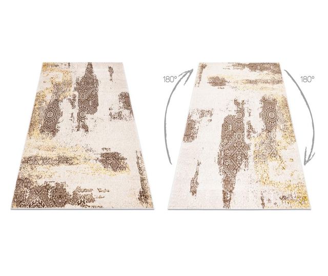 модерен MEFE килим 8731 розетка vintage - structural две нива на руно бежов 160x220 cm  160x220 см