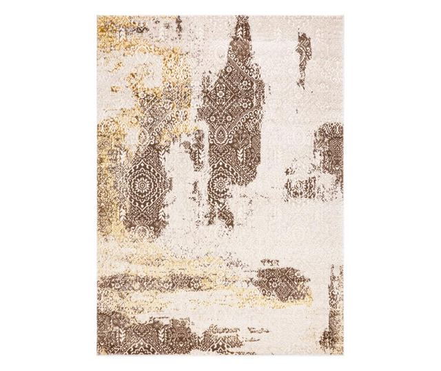 модерен MEFE килим 8731 розетка vintage - structural две нива на руно бежов 160x220 cm  160x220 см