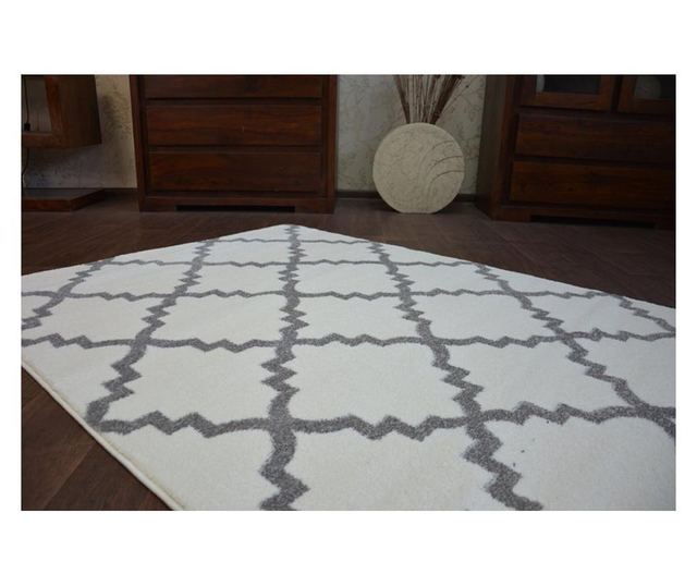 Covor Sketch - F343 crema si gri marocani Trellis 160x220 cm  160x220 cm