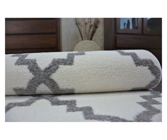 Covor Sketch - F343 crema si gri marocani Trellis 160x220 cm  160x220 cm