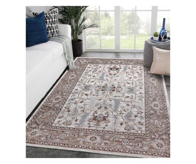 Килим ARGENT – W7039 цветя бежово / сив 133x190 cm  133x190 см