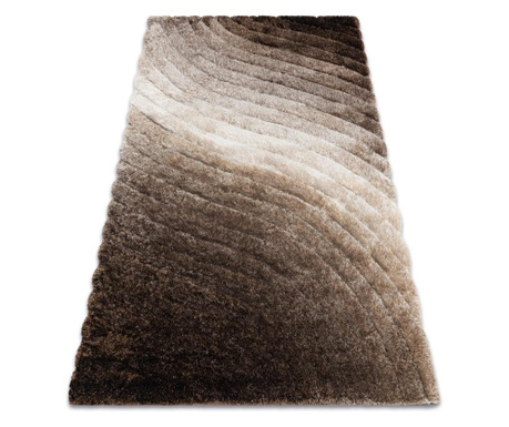 Modern FLIM 006-B2 shaggy szőnyeg, Hullámok - Structural barna 120x160 cm 120x160 cm
