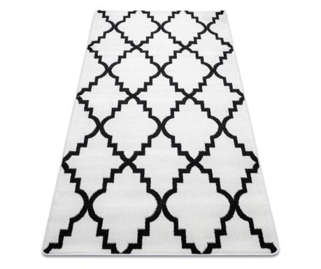Preproga sketch - f343 krem/črna maroška detelja trellis 80x150 cm  80x150 cm