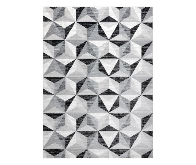 Килим ARGENT – W6096 триъгълници сив / черен 133x190 cm  133x190 см
