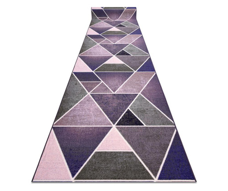 Csúszásgátló futó szőnyeg Háromszögek gumi ibolya 90 cm 90x990 cm