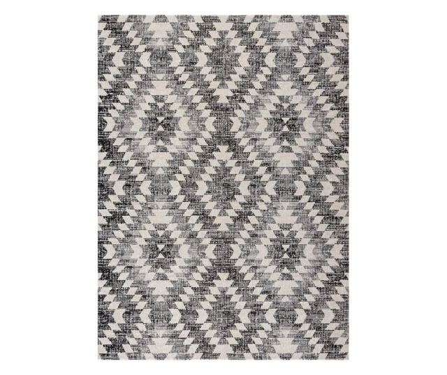Covor modern MUNDO D7461 caro 3D exterior gri / bej 120x170 cm  120x170 cm