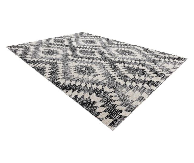 Covor modern MUNDO D7461 caro 3D exterior gri / bej 120x170 cm  120x170 cm