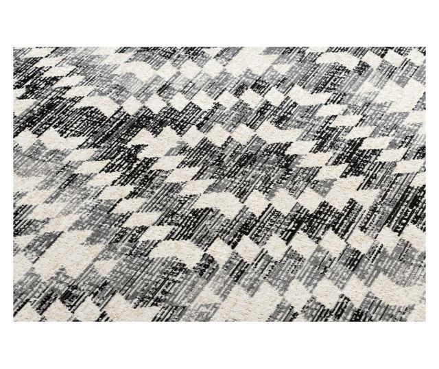 Covor modern MUNDO D7461 caro 3D exterior gri / bej 120x170 cm  120x170 cm