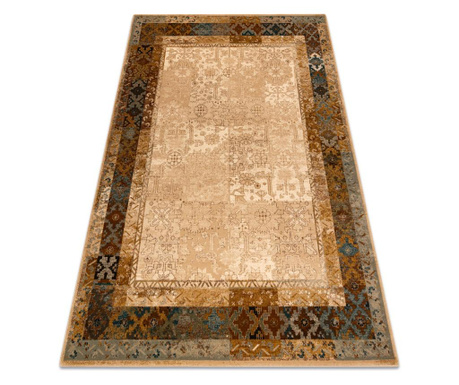 Gyapjú szőnyeg Omega LUMENA etnikai, vintage teve 170x235 cm