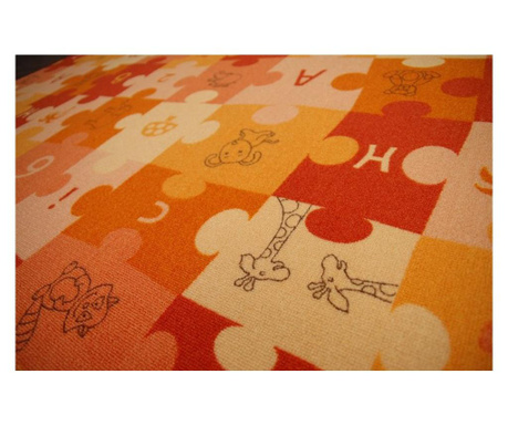 Kirakós játék gyermek szőnyeg narancs 100x100 cm