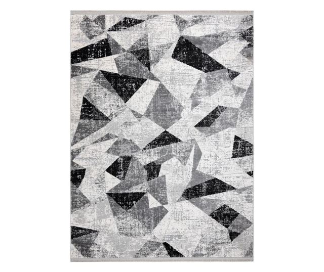 Килим TULS структурна, ресни 51211 геометричен антрацит 280x370 cm  280x370 см