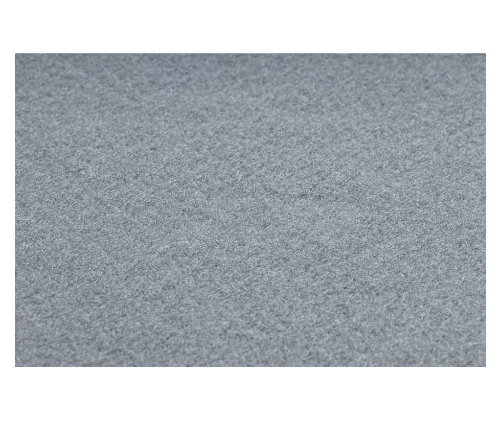 Килим противоплъзгаща основа RUMBA едноцветен сив 80x250 cm  80x250 см - 4