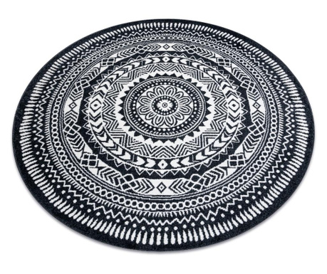 Килим FUN Napkin салфетка кръг - черен кръг 200 cm