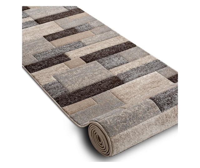 Feel futószőnyeg 5756/15055 Téglalapok bézs 100 cm 100x140 cm 100x140 cm