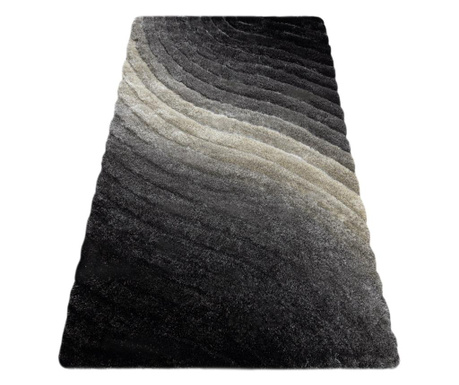 модерен килим FLIM 006-B1 рошав, Вълни - structural сив 120x160 cm