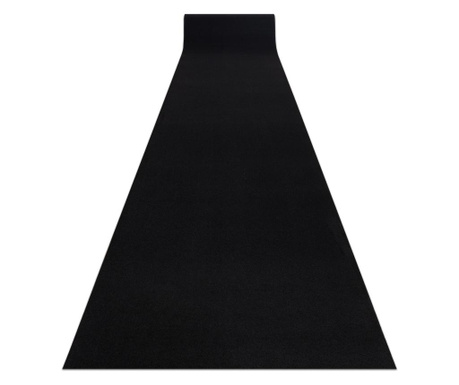 Пътеки противоплъзгаща основа RUMBA едноцветен черен 120 cm 120x630 cm