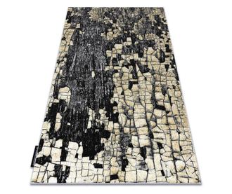 Covor DE LUXE modern 2079 Pavaj caramida - structural gri / aur 140x190 cm  140x190 cm