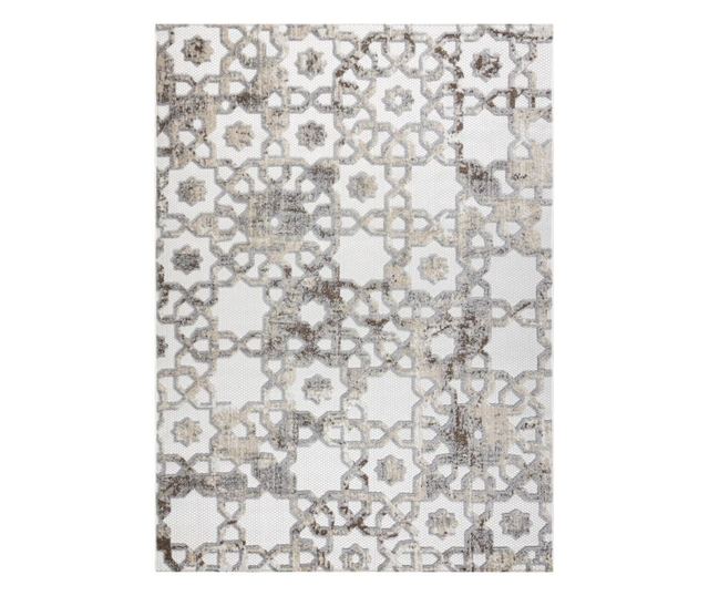 Covor Structural SOLE D3882 Ornament - tesute plate bej / gri 140x190 cm  140x190 cm